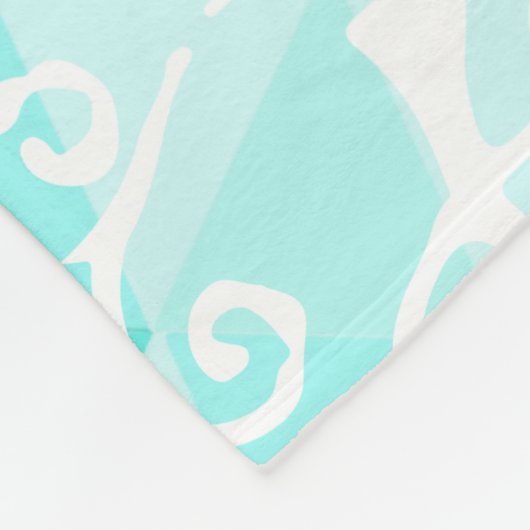 Abstract driehoekspatroon in Wilde en Vrije Munt Fleece Deken (Hoek)