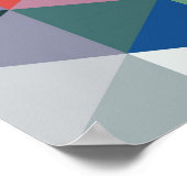 Abstract driehoekspatroon regenboog poster (Hoek)