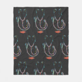 Abstract Dripping Stethoscope – Medical Art Fleece Deken (Voorkant)
