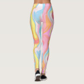 Abstract druppelen verf ontwerp pastel Leggings (Achterkant)