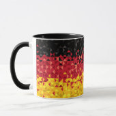 Abstract-Duitse vlag, Duitse kleuren, poolkunst Mok (Links)