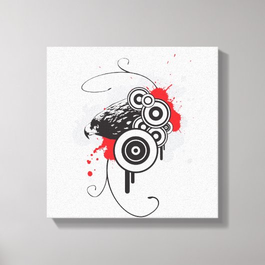 Abstract Eagle Wrapped Canvas Afdruk (Voorkant)