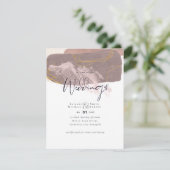 Abstract Earth Gold Bruiloft Nodig Budget Low Cost Kaart (Staand voorkant)