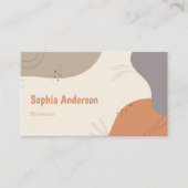 Abstract Earth-Tone Minimalistisch Visitekaartje (Voorkant)