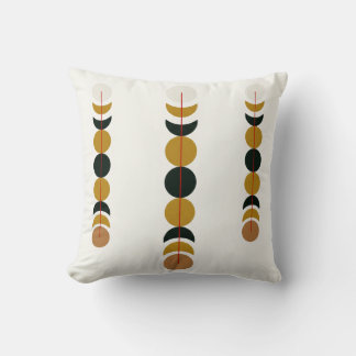 Abstract Eclipse Moon Phases Poster | Minimal Mono Kussen