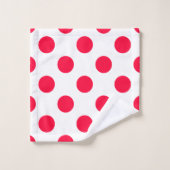 Abstract eenvoudige , stijlvolle rode witte poolpu bad handdoek (Wasdoekje)