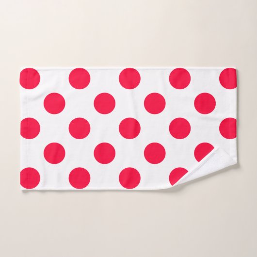 Abstract eenvoudige , stijlvolle rode witte poolpu bad handdoek (Handdoek)
