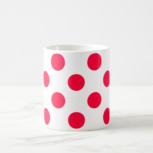 Abstract eenvoudige , stijlvolle rode witte poolpu koffiemok (Center)