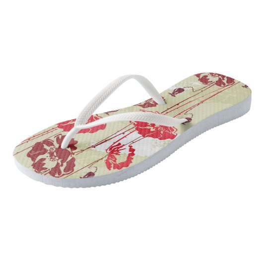 Abstract Elegance florale patroon 2 Teenslippers (Schuin)