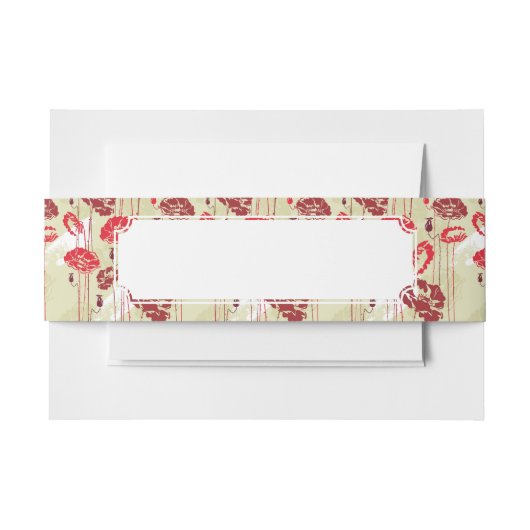 Abstract Elegance florale patroon 2 Uitnodigingen Wikkel (Voorkant Voorbeeld)