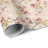 Abstract Elegance florale patroon 3 Cadeaupapier (Rol Hoek)