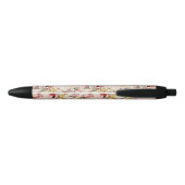 Abstract Elegance florale patroon 3 Zwarte Inkt Pen (Achterkant)