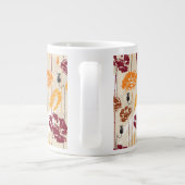 Abstract Elegance florale patroon 4 Extra Grote Mok (Achterkant)