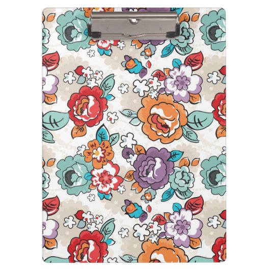 Abstract Elegance floreel patroon 5 Klembord (Voorkant)