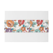 Abstract Elegance floreel patroon 5 Uitnodigingen Wikkel (Achterkant Voorbeeld)