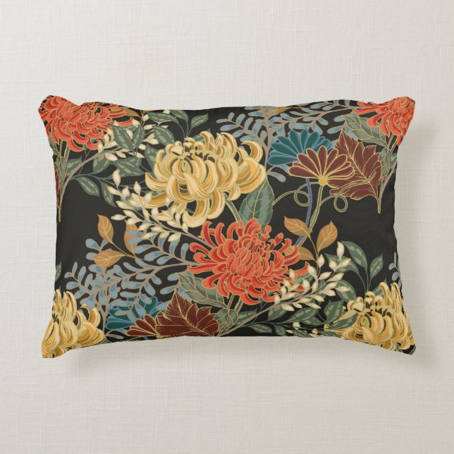 Abstract elegance seamless pattern with floral bac accent kussen (Voorkant)