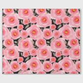 Abstract elegance seamless pattern with pink flowe cadeaupapier (Vlak)
