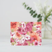 Abstract Elegant Floral design Briefkaart (Staand voorkant)