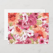Abstract Elegant Floral design Briefkaart (Voorkant / Achterkant)