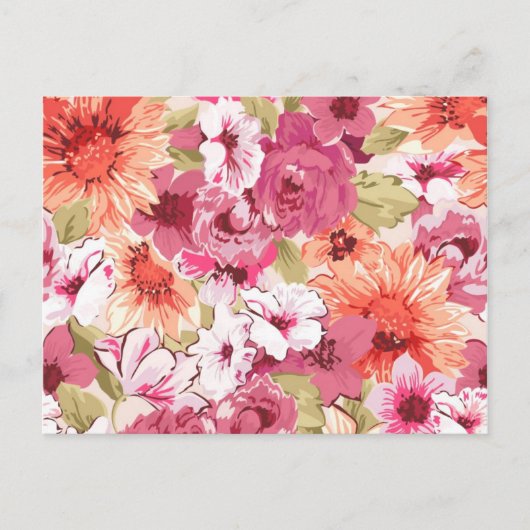 Abstract Elegant Floral design Briefkaart (Voorkant)