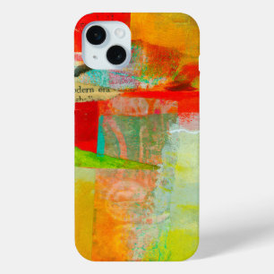 Abstract Elegant gemengd Kleurrijk schilderpatroon iPhone 15 Mini Hoesje