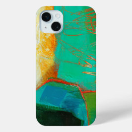 Abstract elegante gemengde kleurrijke schilderij p iPhone 15 mini hoesje