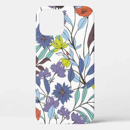 Abstract elegantiepatroon met florale achtergrond. Case-Mate iPhone case (Achterkant)