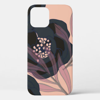 Abstract elegantiepatroon met florale achtergrond. iPhone 12 hoesje