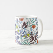 Abstract elegantiepatroon met florale achtergrond. koffiemok (Voorkant rechts)