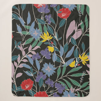 Abstract elegantiepatroon met florale achtergrond. sherpa deken