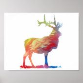 Abstract Elk silhouet Poster (Voorkant)