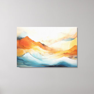 Abstract emotioneel landschap canvas afdruk