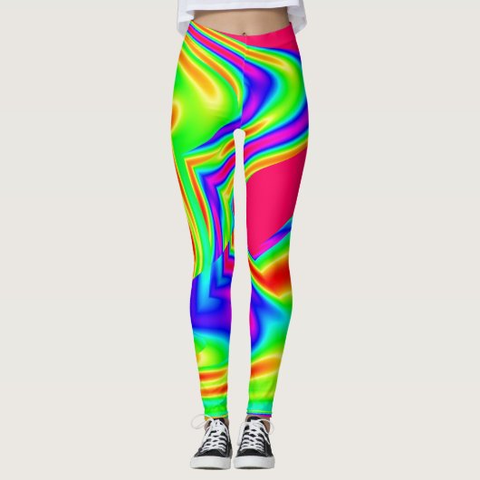 Abstract en kleurrijk leggings (Voorkant)