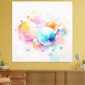 Abstract en modern bubbeldesign canvas afdruk (Insitu (Woonkamer))