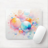 Abstract en modern bubbeldesign muismat (Met muis)