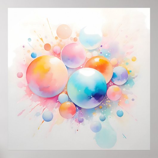 Abstract en modern bubbeldesign poster (Voorkant)