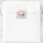 Abstract en modern bubbeldesign vierkante sticker (Tas)