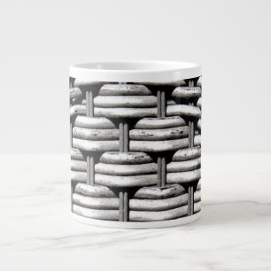 Abstract en stijlvol grijs patroon extra grote beker