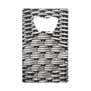 Abstract en stijlvol grijs patroon kredietkaart flessenopener