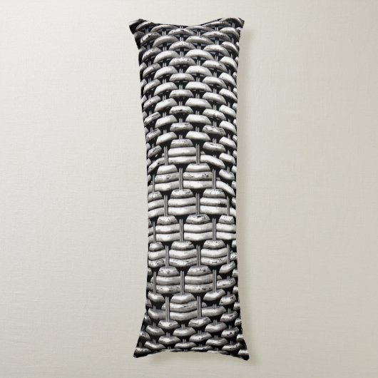 Abstract en stijlvol grijs patroon lichaamskussen (Voorkant Verticaal)