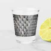 Abstract en stijlvol grijs patroon shot glas (Voorkant)