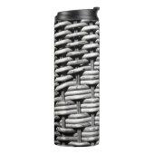Abstract en stijlvol grijs patroon thermosbeker (Gedraaid links)