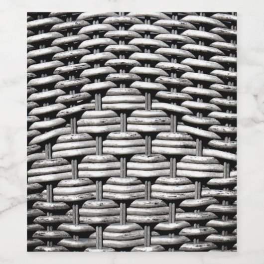 Abstract en stijlvol grijs patroon wijn etiket (Enkel label)