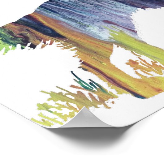 Abstract Engels setter silhouette Poster (Hoek)