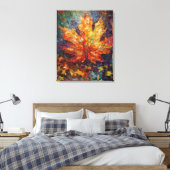 Abstract esdoornblad Fine Art Canvas Afdruk (Insitu (Slaapkamer))