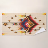 Abstract ethnic geometric pattern, Ikat geometric (Serviette de bain)