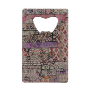 Abstract ethnooppatroon - Folklore Art 1 Kredietkaart Flessenopener