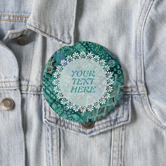 Abstract ethnooppatroon - Folklore Art 2 Ronde Button 4,0 Cm (In situ)