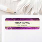 Abstract etiket "Royal Paars and Gold Agate" (Insitu)