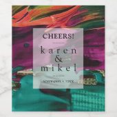 Abstract etiket voor acrylweddenschappen (Enkel label)